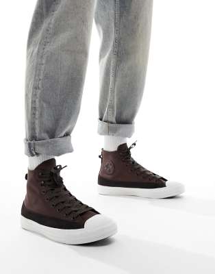 Converse - Chuck Taylor All Star Hi - Knöchelhohe Sneaker in Braun-Grau