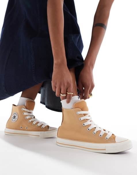 Converse – Chuck Taylor All Star Hi – Knöchelhohe Sneaker in Hellbraun - view 1