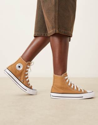 Converse - Chuck Taylor All Star Hi - Knöchelhohe Sneaker in Hellbraun-Brown