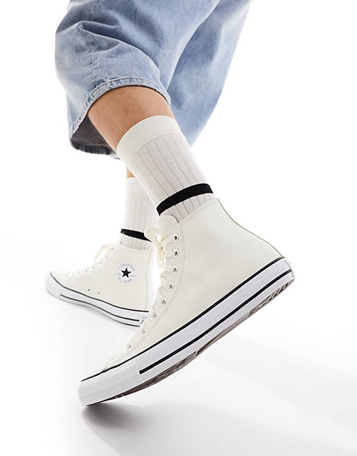 Converse Chuck Taylor All Hi leather in cream |