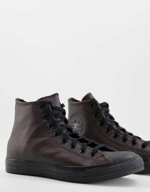 brown leather chuck taylors