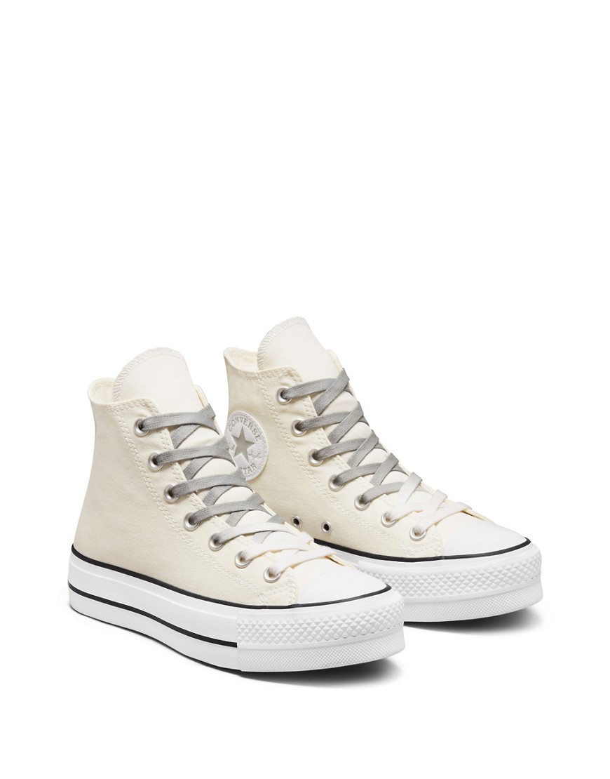Converse Chuck Taylor All Star Hi Lift Canvas Platform Sneakers In  Egret-white | ModeSens