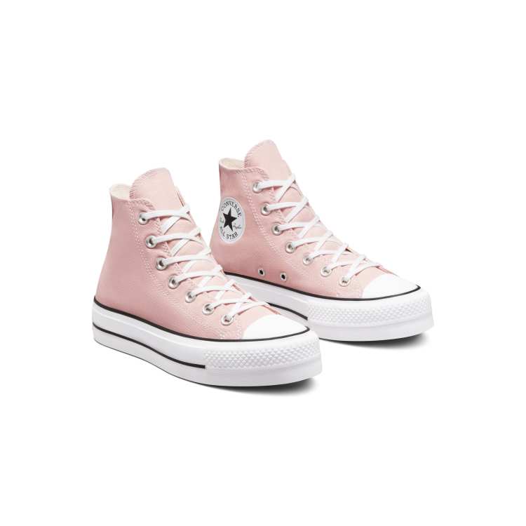 Converse Chuck Taylor All Star High Top Pink Clay Platform Sneakers Women