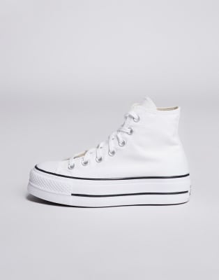 Converse Converse Chuck Taylor All Star Hi Lift canvas platform sneakers in white