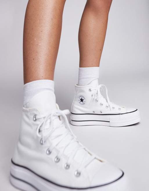 Platform converse clearance white