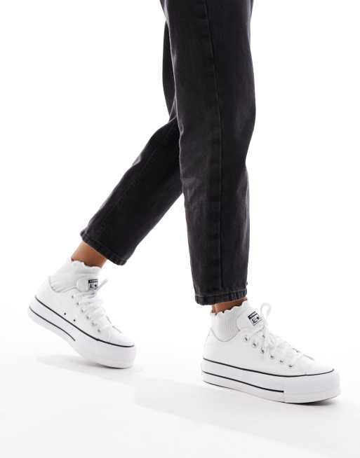 Converse Chuck Taylor All Star Hi Lift canvas sneakers in white, 3 of 5