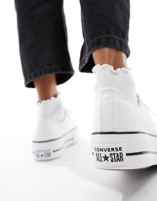 Converse Chuck Taylor All Star Hi Lift canvas sneakers in white, 4 of 5