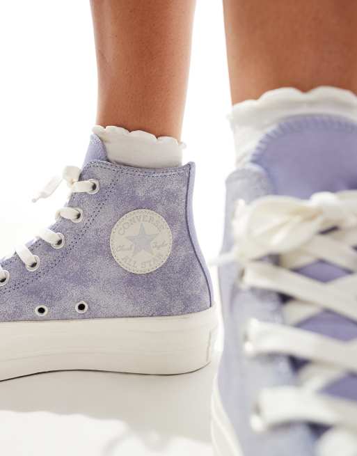 Converse Chuck Taylor All Star Hi Lift in lilac shimmer ASOS