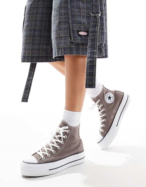 Converse Chuck Taylor All Star Hi Lift Sneaker in Grau