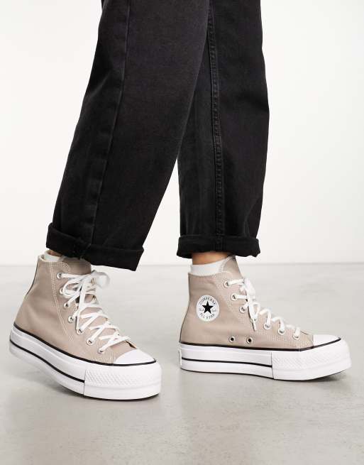 Converse - Chuck Taylor All Star Hi Lift - Sneakers alte grigio pietra