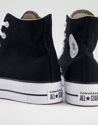 Chuck Taylor All Star Hi Lift Sneakers con suola alta nere Nero