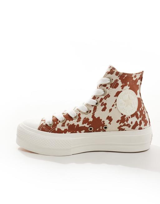Converse Chuck Taylor All Star Hi Lift sneakers in animal print , 2 of 5