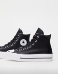 [Converse] Converse Chuck Taylor All Star Hi Lift sneakers in black leather 36.5 BLACK