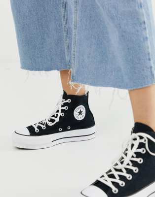 black converse platform high tops