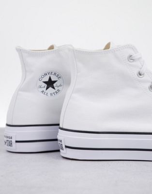 converse white chuck taylor all star lift hi trainers