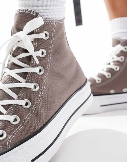Converse – Chuck Taylor All Star Hi Lift – Szare buty sportowe, 3 z 5