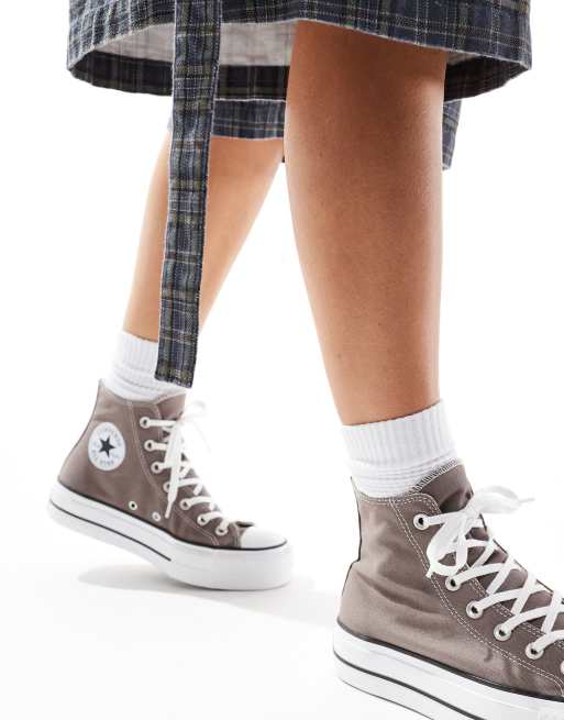 Converse – Chuck Taylor All Star Hi Lift – Szare buty sportowe, 4 z 5
