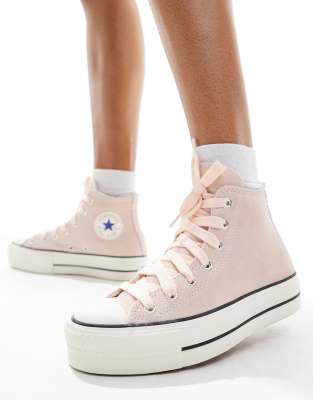 Converse Converse Chuck Taylor All Star Hi Lift trainers in pink