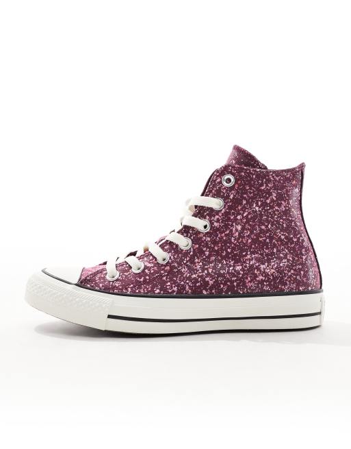 Converse Chuck Taylor All Star Hi Lilla sneakers med glimmer