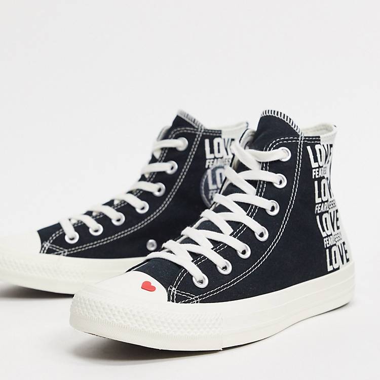 Converse Chuck Taylor All Star Hi Love Fearlessly Heart sneakers | ASOS