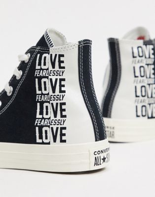 converse love heart trainers