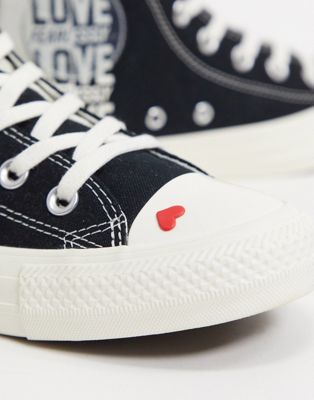 converse with the love heart