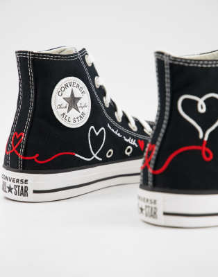 black converse love