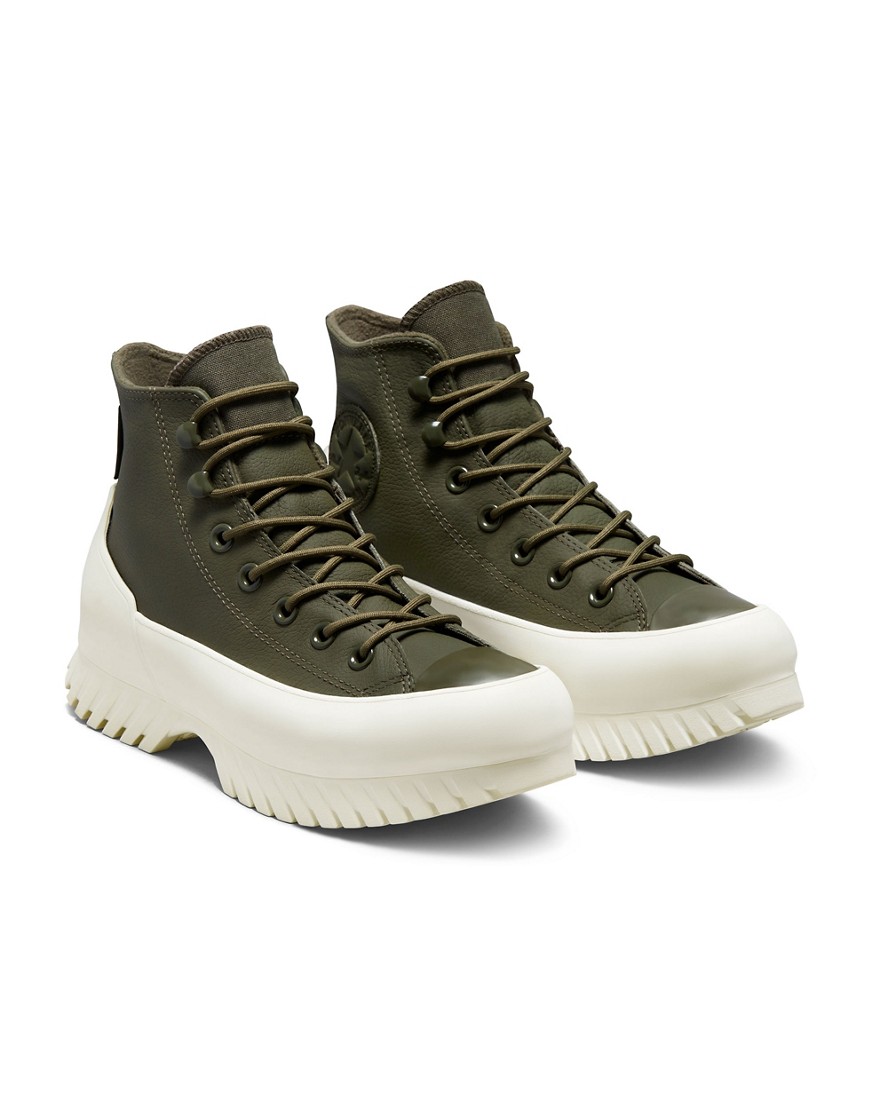 Converse Chuck Taylor All Star Hi Lugged 2.0 leather sneaker boots in cargo green