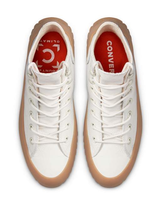 Converse Chuck Taylor - All Star Hi Lugged 2.0 - Leren sneaker boots in crème met rubberen zool, 3 van 4