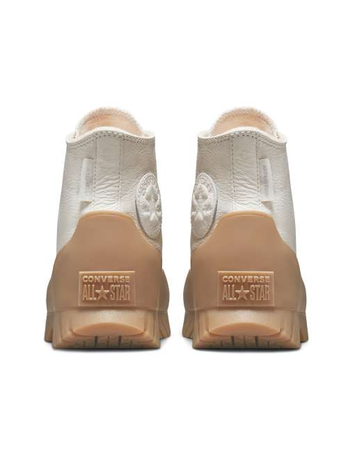 Converse Chuck Taylor - All Star Hi Lugged 2.0 - Leren sneaker boots in crème met rubberen zool, 4 van 4