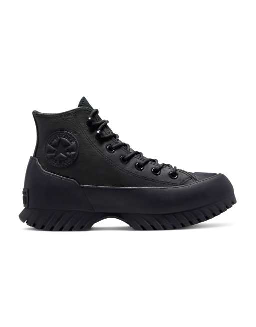 Converse Chuck Taylor All Star Hi Lugged 2.0 Sneaker Boots aus Leder in Schwarz ASOS