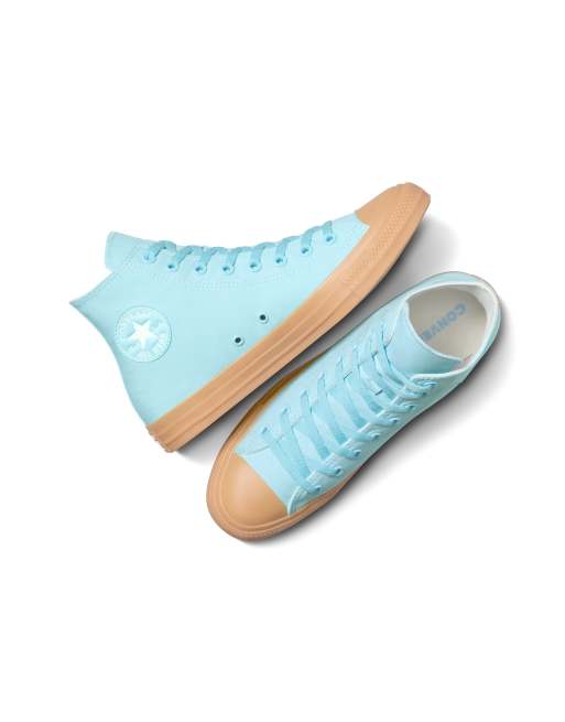 Converse Chuck Taylor All Star Hi Monochrome Sneaker in Himmelblau Vintage WeiB ASOS