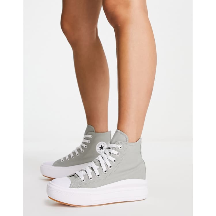 Absoluto Golpe fuerte ignorar Converse Chuck Taylor All Star Hi Move canvas platform sneakers in slate  sage | ASOS