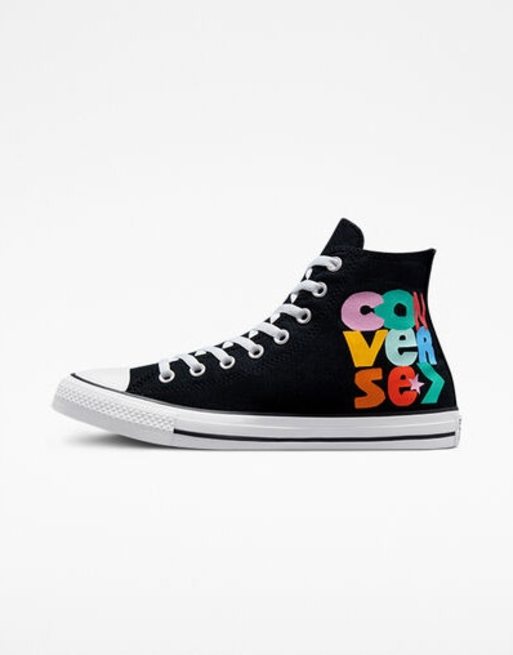 Converse Chuck Taylor All Star Hi Much Love printed trainers in