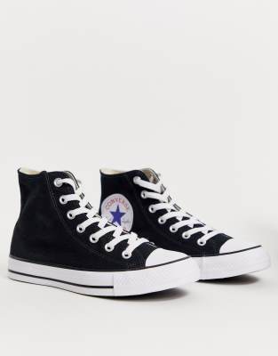 asos black high top converse