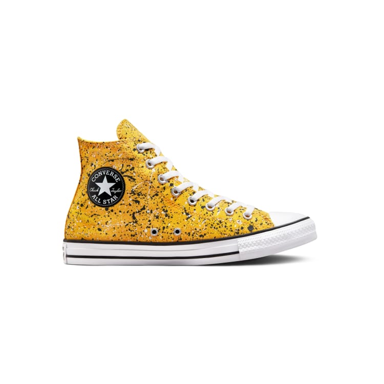 Converse Chuck Taylor All Star Hi Paint Splatter in amarillo