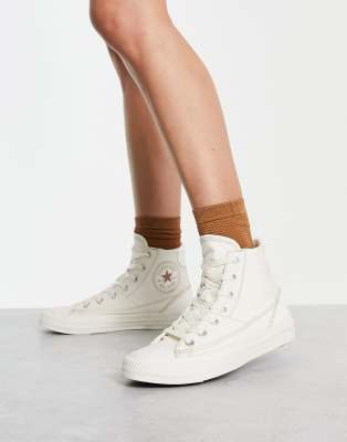 Converse Chuck Taylor All Star Hi Patchwork Sneakers In White