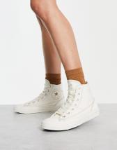 Converse Chuck Taylor All Star Hi Mixed Material sneakers in white