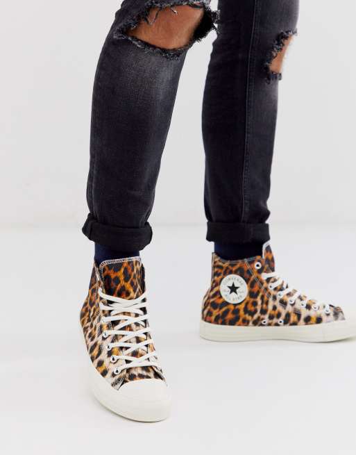 Animal print shop converse shoes