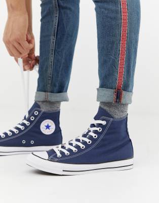 converse all star hi navy blue canvas