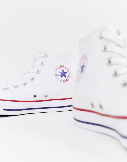 Converse chuck taylor all star hi plimsolls in outlet white