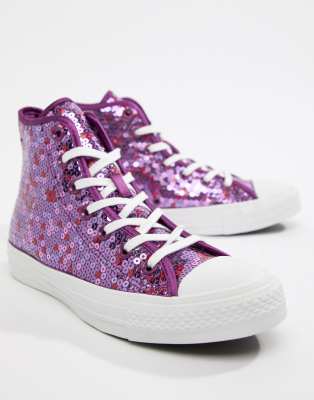 purple sequin converse shoes