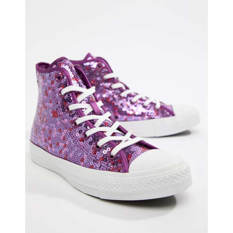 Purple glitter store converse journeys