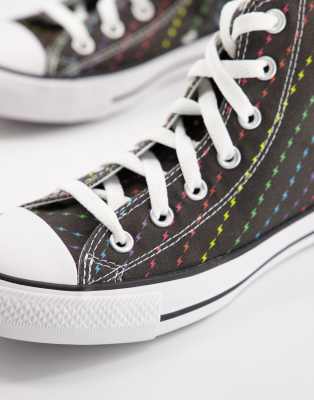 black rainbow star converse
