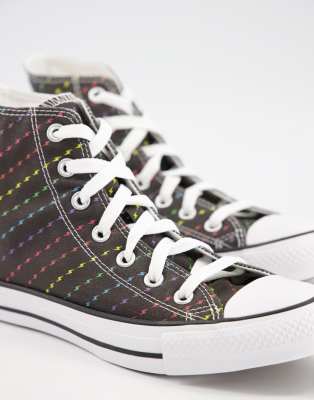 black rainbow star converse
