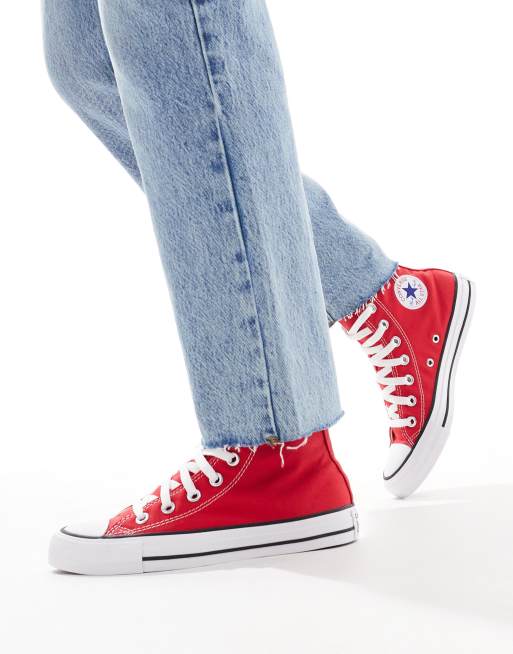 Converse – Chuck Taylor All Star Hi – Röda sneakers, 3 av 5