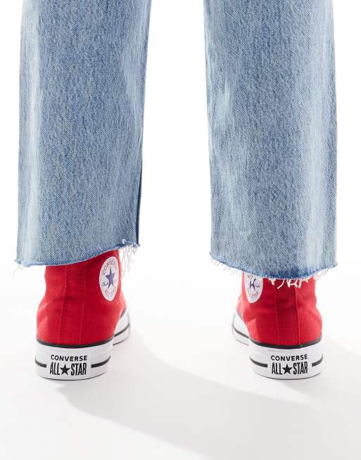 Converse – Chuck Taylor All Star Hi – Röda sneakers, 4 av 5