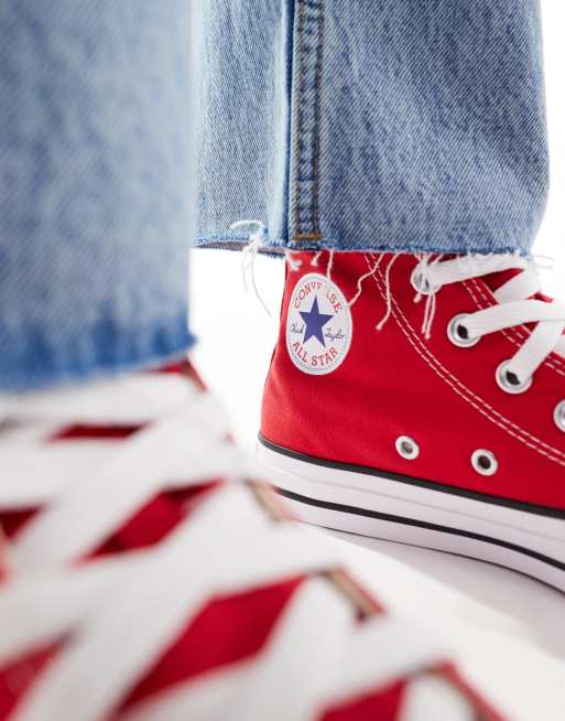Converse – Chuck Taylor All Star Hi – Röda sneakers, 5 av 5