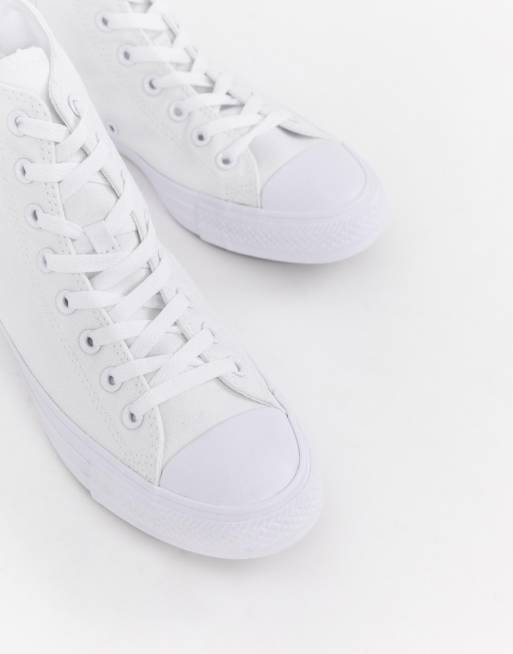 Converse - Chuck Taylor All Star Hi - Scarpe di tela alte bianche, 4 di 4