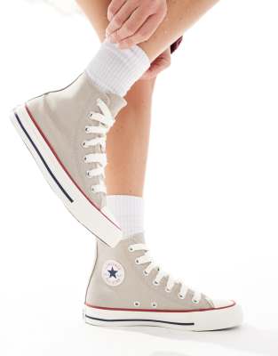 Converse - Chuck Taylor All Star Hi - Sneaker in Beige mit dicken Schnürsenkeln-Neutral